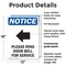 Signmission Please Ring Door Bell, 12 in W x Rectangle, Plastic OS-2PACK-NS-P-1218-V-17582 - alternate 6